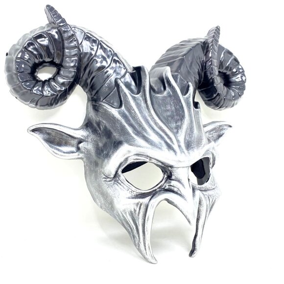 Krampus Ram Goat Demon with Horns Devil Halloween Masquerade Masks Party - Picture 3 of 4